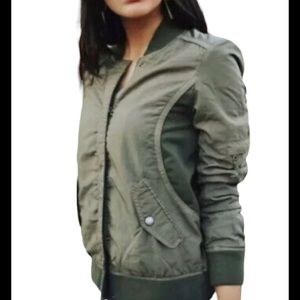 Marrakech Anthropologie Vista Bomber Jacket Green Size XS